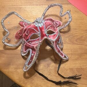 Pink and Gold Masquerade Mask